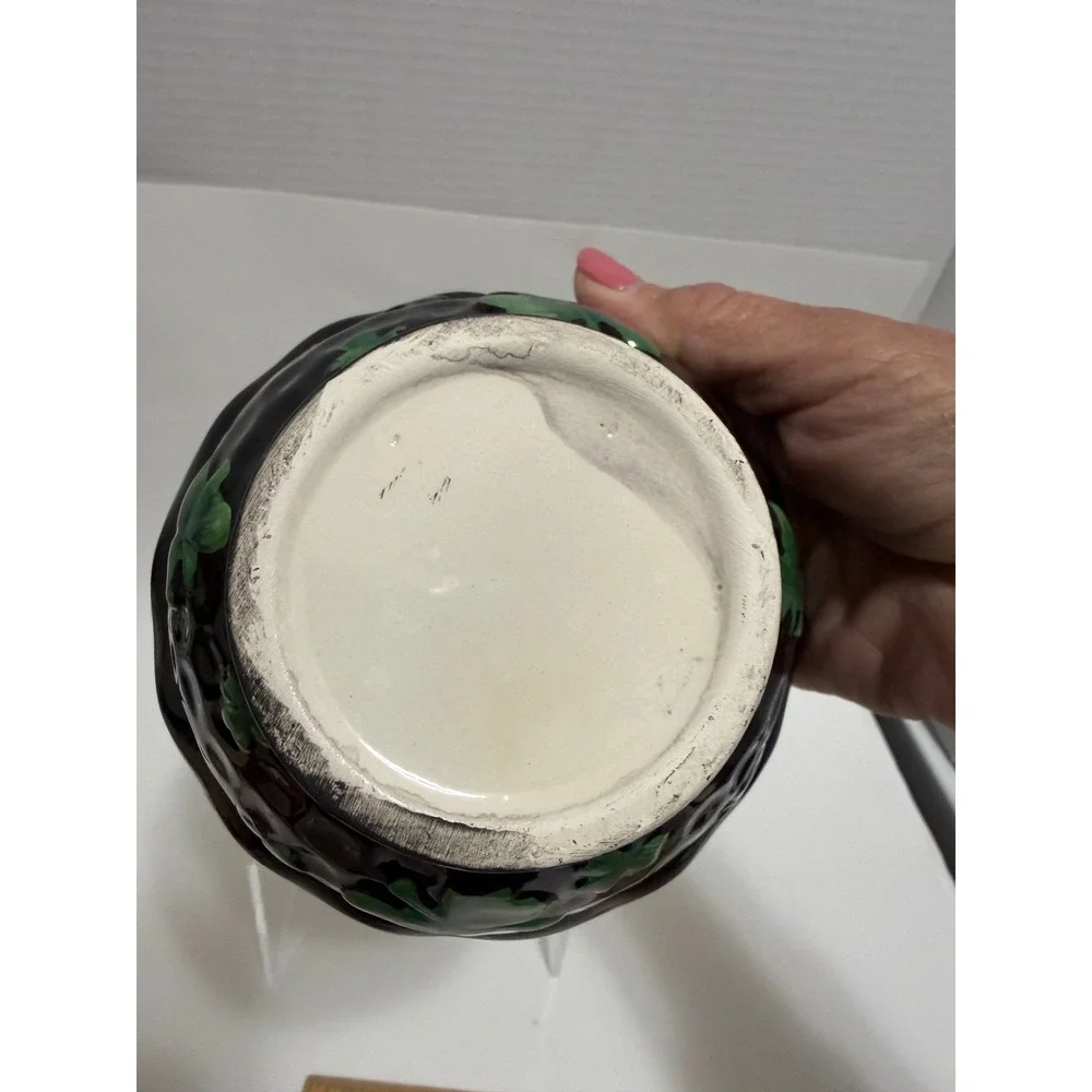 Vintage‎ Shamrock Basket Bowl Gold Twisted Handle Irish Cottage Decor